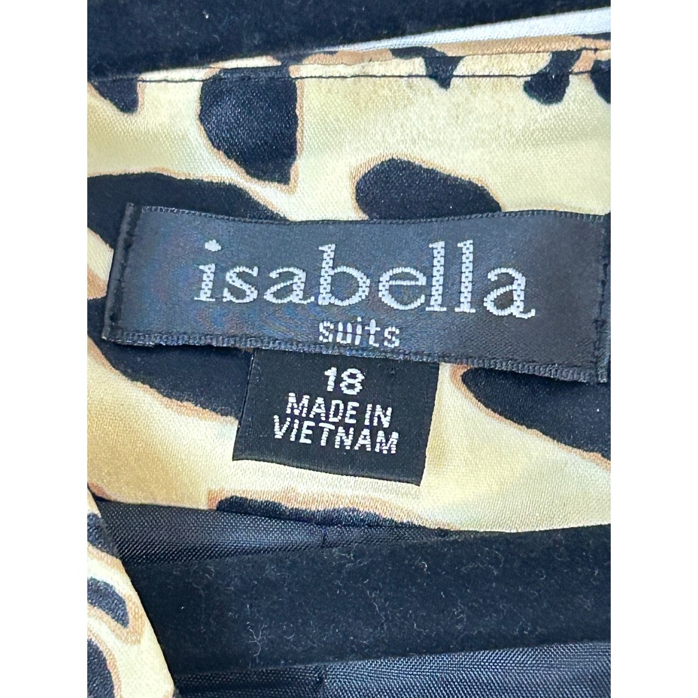 Isabella Suits Womens Blazer Jacket‎ Leopard Print Belted Size 18 - Picture 2 of 10